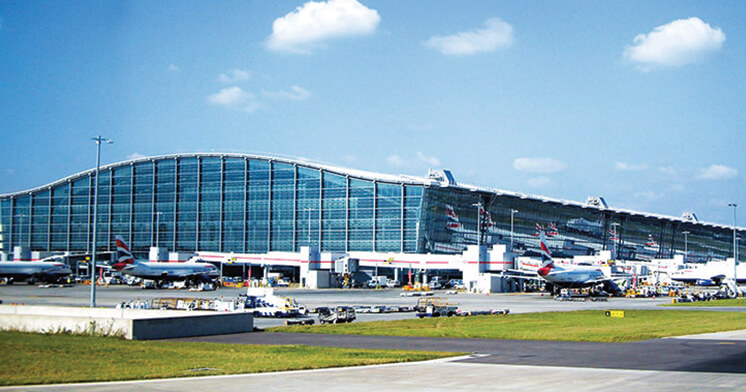 Heathrow Airport in London,Britain